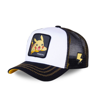 Бейсболка CapsLab Pokemon Pikachu_white_black
